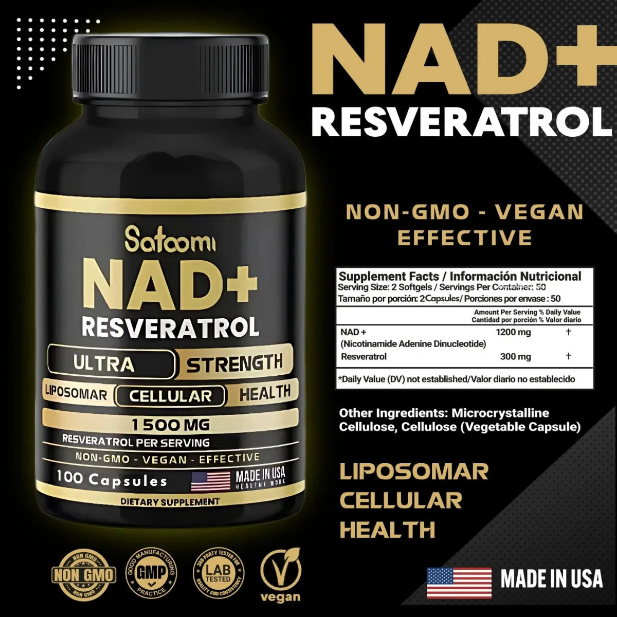 CÁPSULAS NAD + RESVERATROL