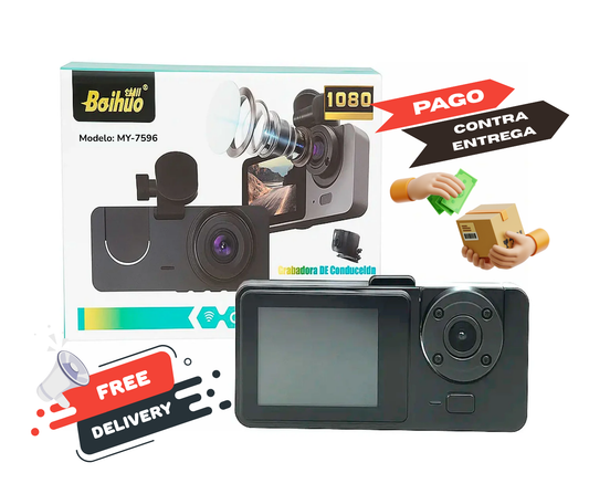 Dash Cam Triple Lente